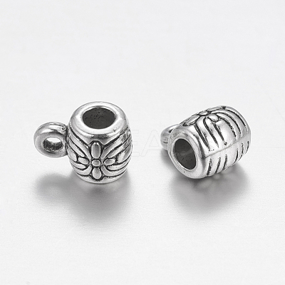 Tibetan Silver Barrel Hangers X-AB698-1