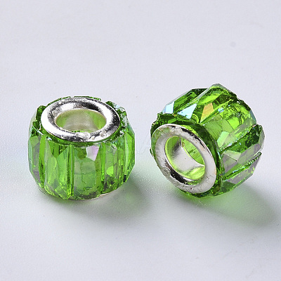 Transparent Resin European Beads RPDL-Q023-A-B-1