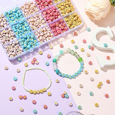 900Pcs 5 Colors Plating Acrylic Beads OACR-YW0002-42-1