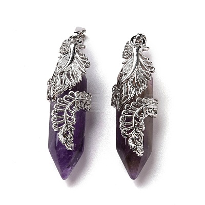 Natural Amethyst Pendants G-E059-02AS-01-1