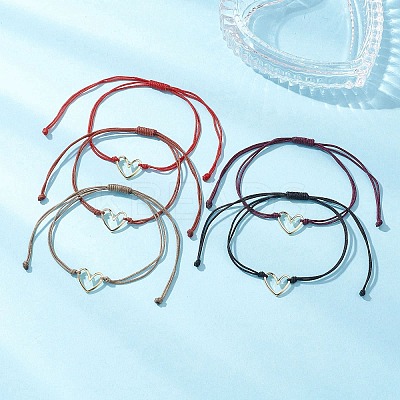 Brass Braided Bead Bracelets BJEW-JB12721-1