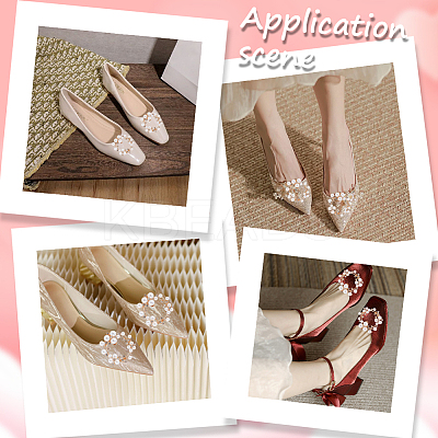 4Pcs Alloy Rhinestone Shoe Decorations FIND-GF0006-58-1