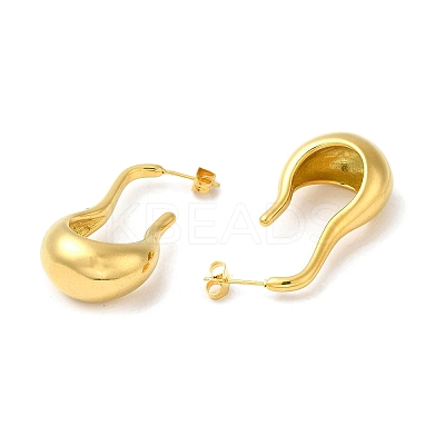 Golden 304 Stainless Steel Stud Earrings EJEW-K257-01A-G-1