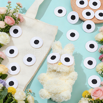 20Pcs Eyes Polyester Embroidery Iron on/Sew on Patches DIY-PH0036-61B-01-1