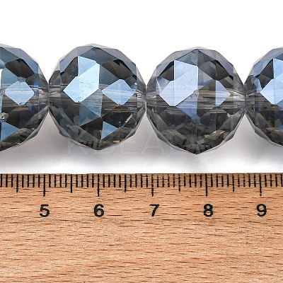 Transparent Electroplate Glass Beads Strands EGLA-N002-34H-F04-1