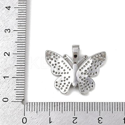 Brass Micro Pave Cubic Zirconia Pendants KK-R230-09P-1