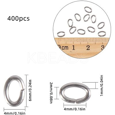 304 Stainless Steel Open Jump Rings Jewelry Findings STAS-PH0019-01P-1