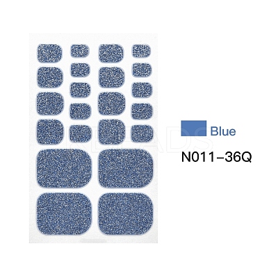 Solid Color Full-Cover Glitter Toenail Wraps MRMJ-N011-36Q-1
