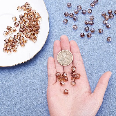 Two Tone Transparent Spray Painted Acrylic Bead LS-X-ACRP-T005-26A-1
