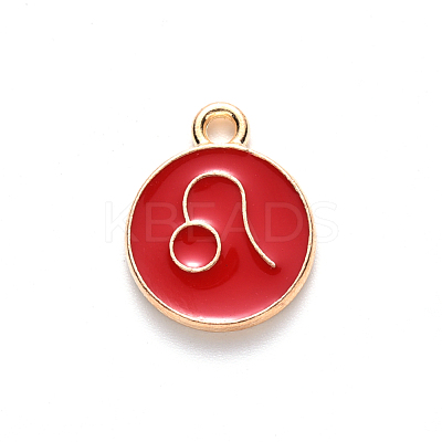 Alloy Enamel Pendants ENAM-SZ0001-28B-G-1