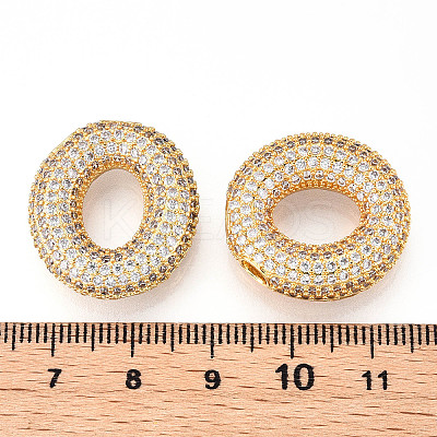 Brass Micro Pave Cubic Zirconia Pendants KK-N254-06G-O-1
