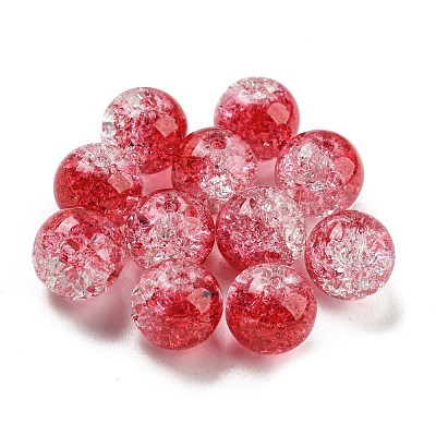 Transparent Crackle Glass Beads GLAA-L046-01A-15-1