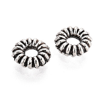 Tibetan Style Alloy Beads TIBEB-T005-05AS-1