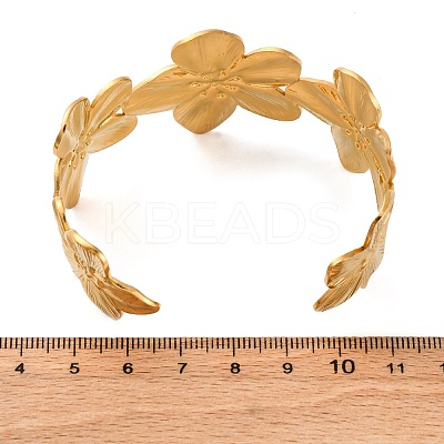 304 Stainless Steel Cuff Bangles for Women BJEW-P347-02C-1