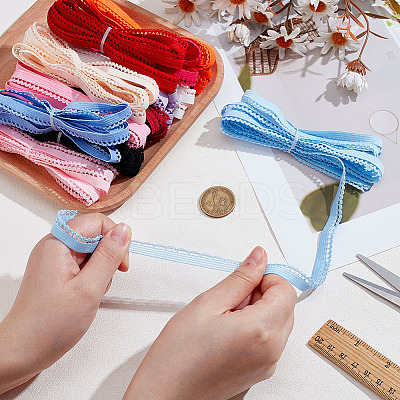 24M 12 Colors Flat Picot Elastic Cord OCOR-ME0001-41-1