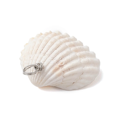 Summer Beach Natural Shell Pendants PALLOY-JF02649-02-1