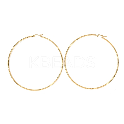 304 Stainless Steel Big Hoop Earrings EJEW-F188-24G-G-1