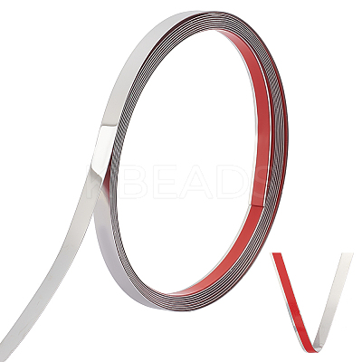 201 Stainless Steel Self-Adhesive Flexible Molding Trim FIND-WH0021-49A-P-1