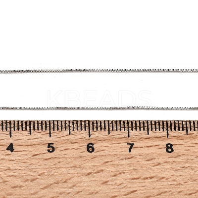 0.6MM Brass Box Chain Necklaces NJEW-G341-01P-1