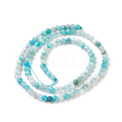Natural Gemstone Hemimorphite Round Beads Strands G-L145-4mm-01-1