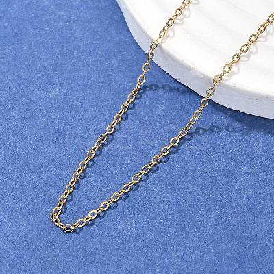 Trendy Unisex 304 Stainless Steel Cable Chain Necklaces X-NJEW-M047-02-1