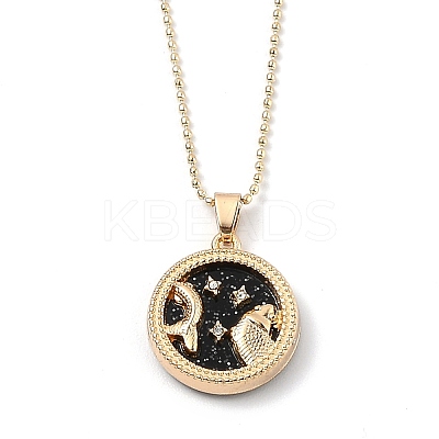 Alloy Rhinestone Pendant Necklaces NJEW-H306-A01-G-1