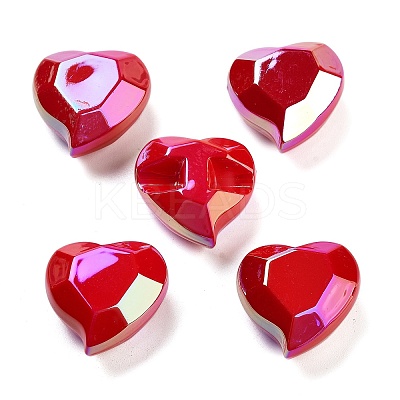 UV Plating Acrylic European Large Hole Beads OACR-S142-06A-1
