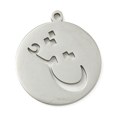 304 Stainless Steel Pendants STAS-S142-07P-1