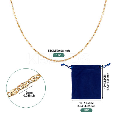 Brass Lumachina Chain Necklace for Women NJEW-TA0001-15-1