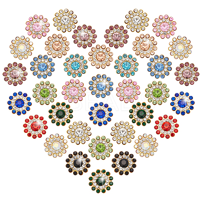120Pcs 12 Colors Sew on Rhinestone RGLA-AR0001-06-1