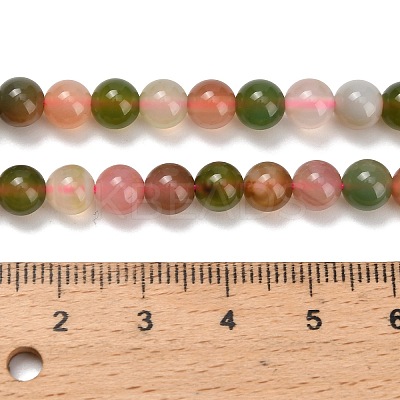 Natural Agate Beads Strands G-F814-A02-6mm-1
