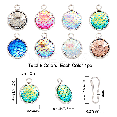 8 Styles 16Pcs DIY Keychain Making Kits DIY-SC0016-37-1