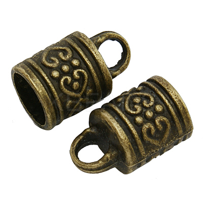 Tibetan Style Alloy Cord Ends TIBE-090-AB-NR-1