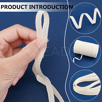 200M Cotton Linen Herringbone Ribbon WH-WG84529-01-1