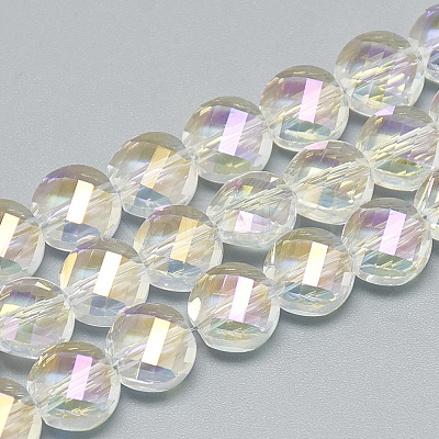 Electroplate Glass Beads Strands EGLA-Q098-A05-1