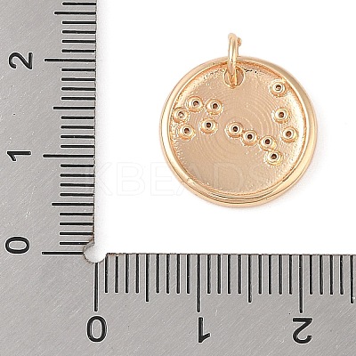 Brass with Clear Cubic Zirconia Pendants KK-N256-24L-G-1