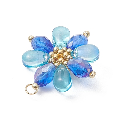 Glass Beaded Pendants PALLOY-MZ01186-1
