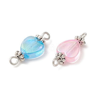 Transparent Acrylic Connector Charms PALLOY-YW0001-53-1
