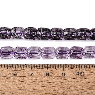 Transparent Crackle Glass Beads Strands GLAA-Q108-04A-06-1