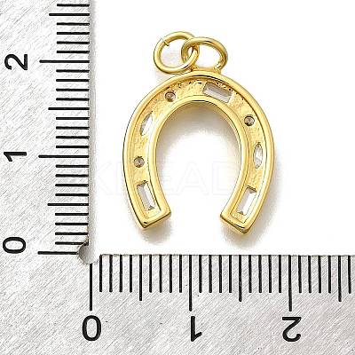 Brass Micro Pave Cubic Zirconia Pendants KK-D339-05G-1