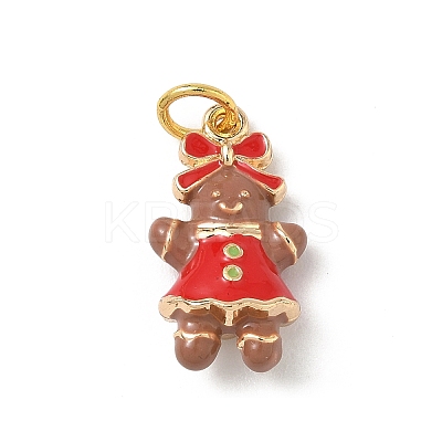 Brass Enamel Pendants KK-H523-04B-G-1
