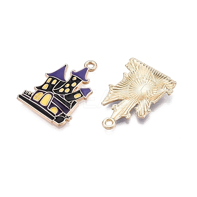 Halloween Theme Rack Plating Alloy Enamel Pendants ENAM-N056-393B-KCG-1