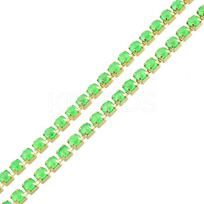 Brass Rhinestone Strass Chains CHC-N017-003B-B01-1