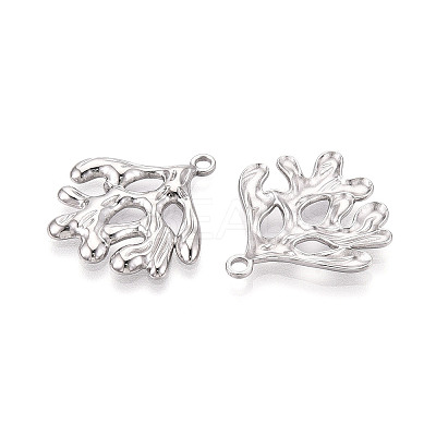 304 Stainless Steel Imitation Coral Pendants STAS-T069-42P-1