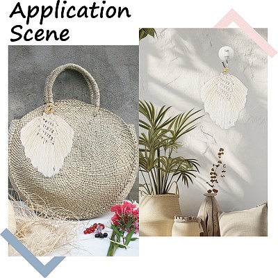DIY Handmade Woven Cotton Bohemian Style Keychain Making Kits DIY-SC0028-16-1