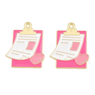 Medical Theme Alloy Enamel Pendants AL-CBA2919-03G-09B-1