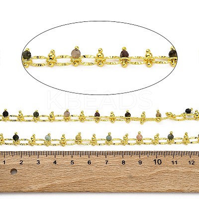 Handmade Faceted Natural Gemstone Beaded Chains CHC-L050-01G-08-1