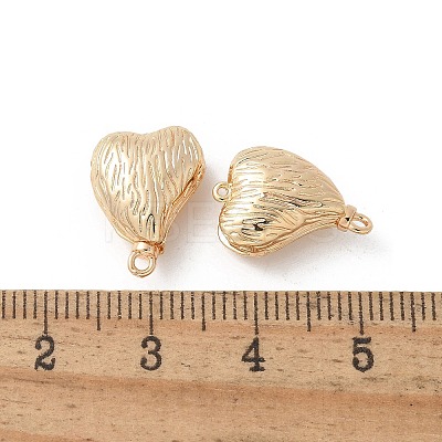 Brass Heart Box Clasps KK-U052-29G-1