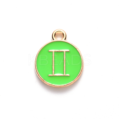 Alloy Enamel Pendants ENAM-S124-01B-06I-1