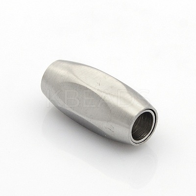 Tarnish Resistant 304 Stainless Steel Matte Surface Magnetic Clasps with Glue-in Ends STAS-O042-C-31-1
